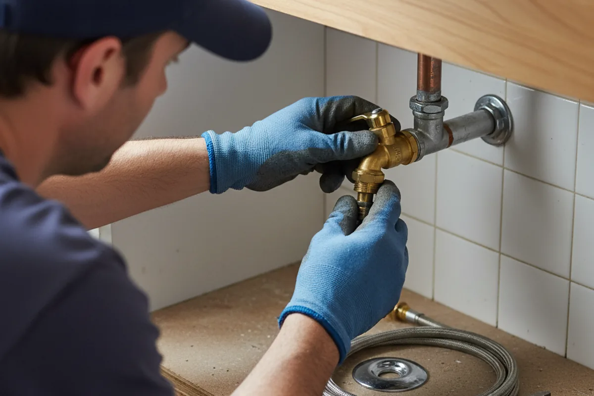 Shutoff valve and fitting work during Emergency Plumbing in Tilghman